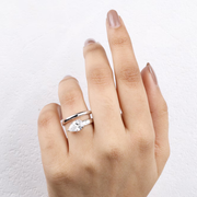 Lab Diamond Snake Engagement Ring Gothic Serpent Style Elite - Minimal Carbon